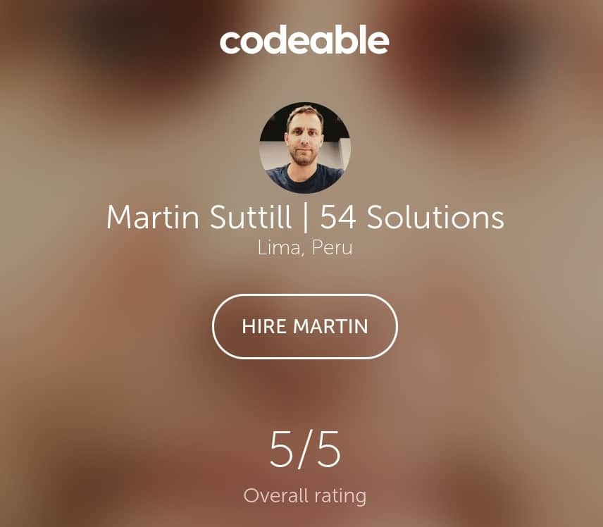 Codeable Profile - Martin Suttill